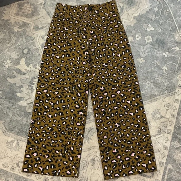 Maeve Colette Leopard Print Wide-Leg Pants - Picture 2 of 4